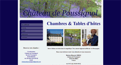 Desktop Screenshot of chateaudepoussignol.com